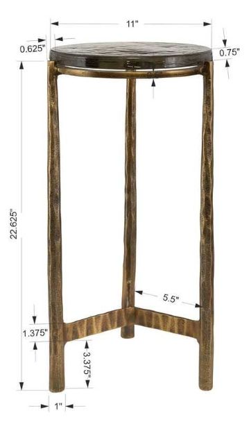 Uttermost® Eternity Antique Brass Accent Table-2