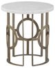 Fairfield® La Bella White Chairside Table with Nickel Base-2
