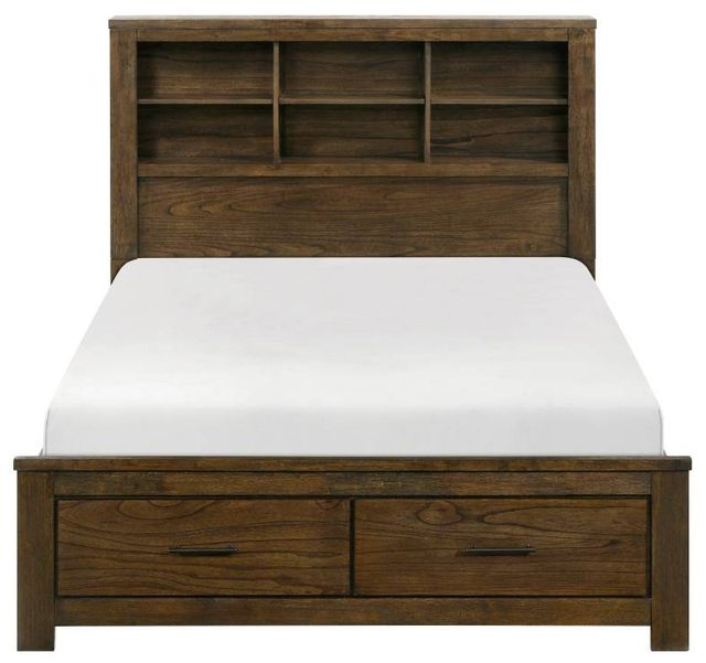 Homelegance® Sullivan Wire Brushed Oak Queen Platform Storage Bed-1