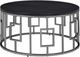 Elements International Ester Black Coffee Table with Chrome Base-0