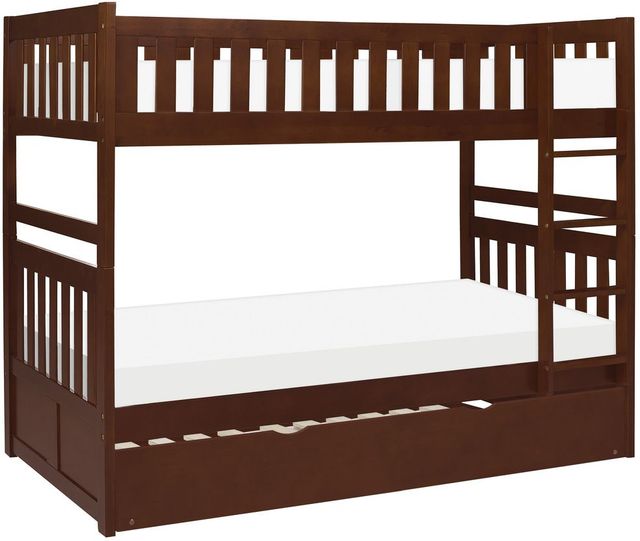 Homelegance® Rowe Dark Cherry Youth Twin/Twin Storage Bunk Bed-0