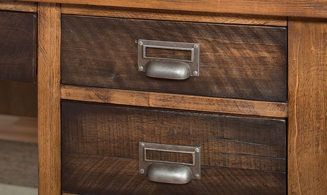 Martin Furniture Heritage Hickory Half Pedestal Desk-2