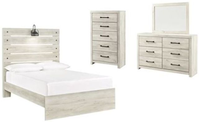 Signature Design by Ashley® Cambeck 3-Piece Whitewash Full Panel Bed Set-0
