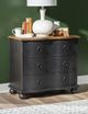 Legacy Classic Vintage Market Barnwood Oak/Kettle Black 3-Drawer Chest-3