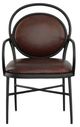 Fairfield® BD Warner Black/Chocolate Leather Dining Arm Chair-1
