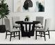 Elements International Oregon Black Dining Table-1