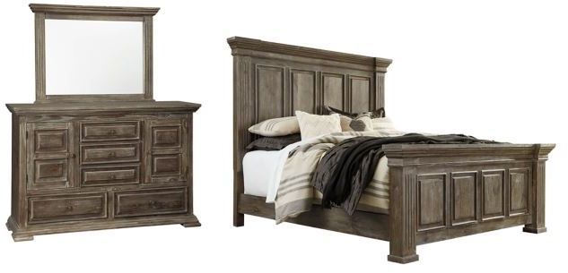 Signature Design by Ashley® Wyndahl 3-Piece Brown King Panel Bed Set-0
