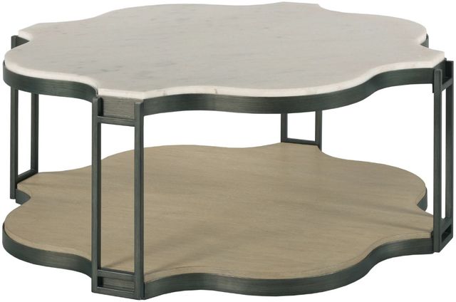 Hammary® Hidden Treasures Light Bronze Quatrefoil Shaped Coffee Table-0