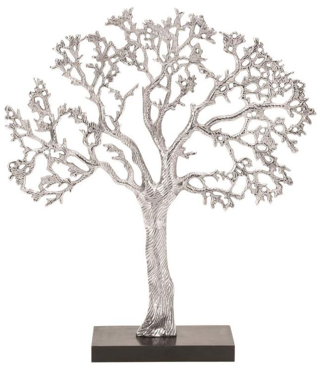 Deco Marche Silver Metal Tree Sculpture-1