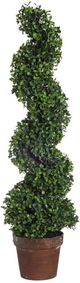 A & B Home Green Foot Tall Artificial Spiral Boxwood Tree-0