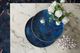 A & B Home Modern Chic 2-Piece Marbled Blue Round Tray Set-3