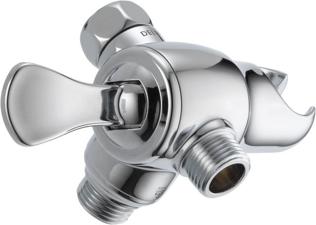 Delta Universal Showering Components Chrome Lever Handle 3-Way Shower Arm Diverter with Hand Shower Mount-0