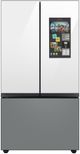 Samsung Bespoke 36" 30 Cu. Ft. Matte Gray/White Glass 3-Door French Door Refrigerator with Family Hub™-0