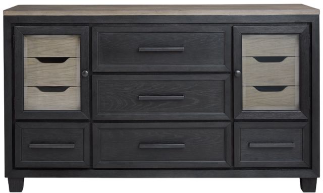 Signature Design by Ashley® Foyland Black/Brown Dresser-1