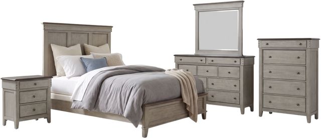 Liberty Furniture Ivy Hollow 5-Piece Dusty Taupe/Weathered Linen Queen Panel Bedroom Set-0