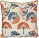 Stylecraft Beige/Blue/Orange 22" Square Designer Pillow-0