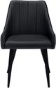 Monarch Specialties Inc. 2-Piece Black Arm Chair Set with Integrated Arms and Black Metal Legs-1