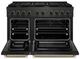 ZLINE Designer Collection Paramount 48" Black Satin Stainless Steel Gas Range with 8 Burner Cooktop and Convection Gas Oven-1