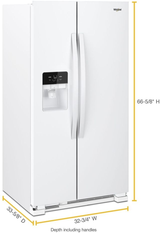 Whirlpool® 33" 21 Cu. Ft. White Side-by-Side Refrigerator-2