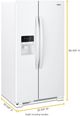 Whirlpool® 33" 21 Cu. Ft. White Side-by-Side Refrigerator-2