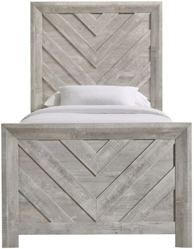 Elements International Ellen Ash White Twin Youth Panel Bed-1