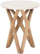 Coast2Coast Home™ Almeda White Accent Table with Natural Base-0