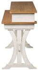 Liberty Furniture Farmhouse Reimagined Chestnut Console Bar Table with Antique White Base-3