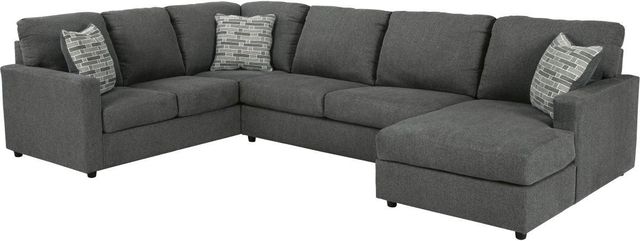 Signature Design by Ashley® Edenfield 3-Piece Charcoal Right-Arm Facing Sectional and Chaise-0