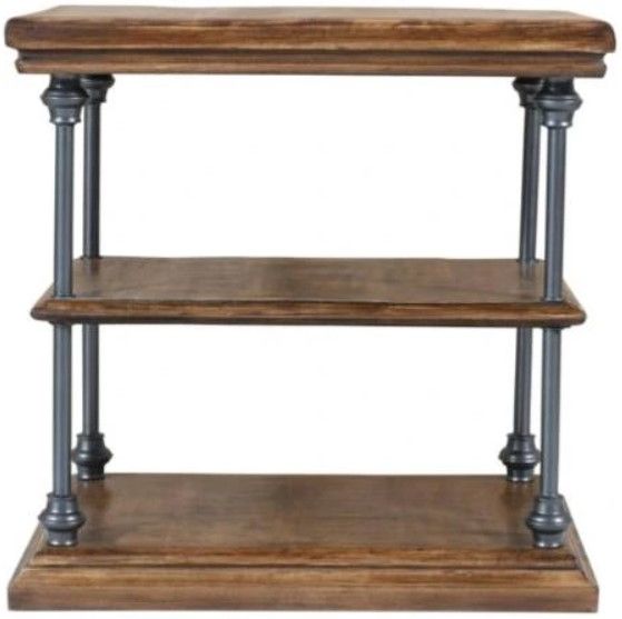 Jofran Inc. Larson Brown Chairside Table-2