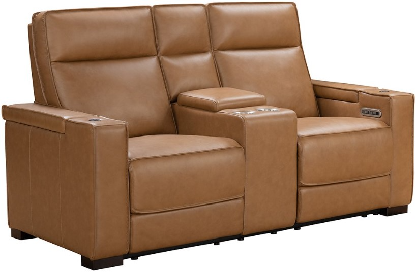 BarcaLounger Motion Groups Odessey Apollo Honey Power Reclining Loveseat