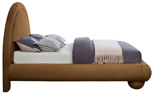 Meridian Furniture Madrid Saddle Velvet Full Upholstered Panel Bed-2