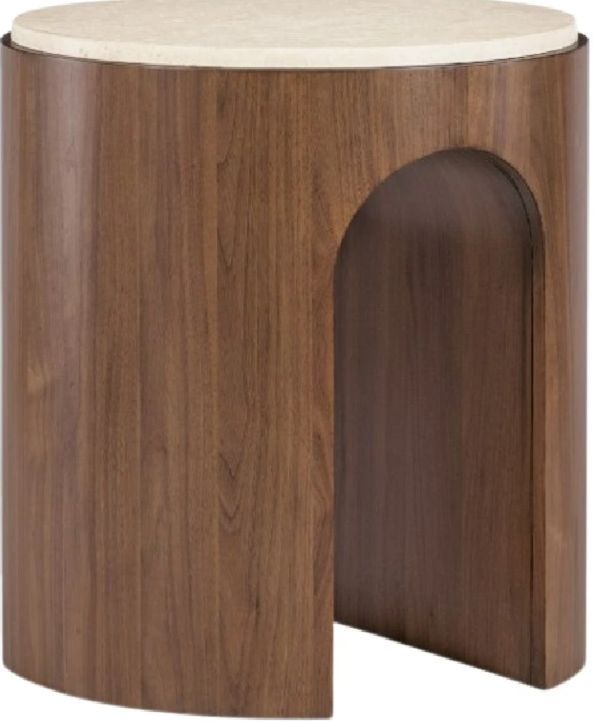 Hooker® Furniture Eleana Light Caramel End Table with Medium Wood Base-0