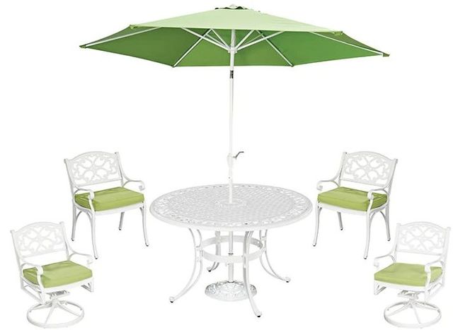homestyles® Sanibel 6-Piece White Outdoor Dining Set-0