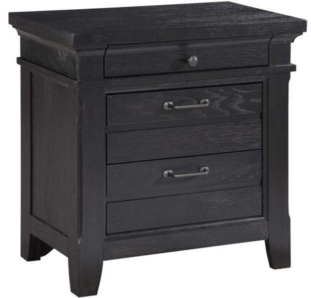 American Wholesale Furniture Hollis Black Nightstand-0