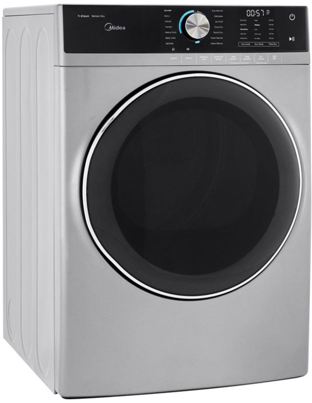 Midea® 8.0 Cu. Ft. Graphite Steel Front Load Gas Dryer-1