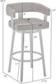 Armen Living Lorin Black Bar Stool-2