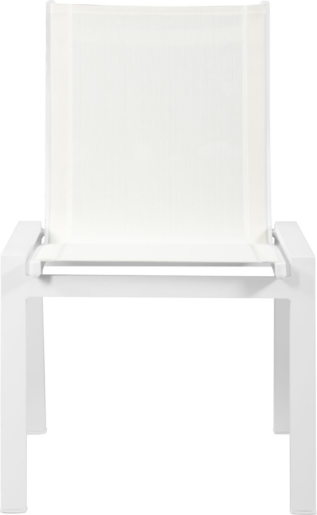 Meridian Furniture Nizuc 2-Piece White Outdoor Patio Mesh Dining Chairs-1
