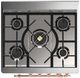 Ilve® Majestic III 30" Stainless Steel Pro Style Dual Fuel Liquid Propane Range with 5 Black Brass Burners and Copper Trim-4