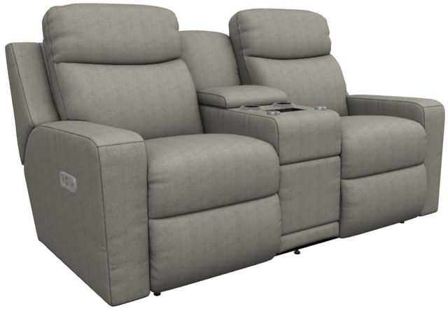 La-Z-Boy® Emmons Quarry Power Reclining Console Loveseat with Headrest-0