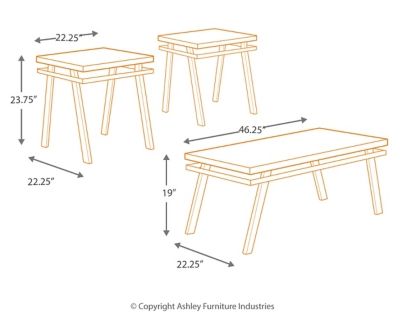 Signature Design by Ashley® Paintsville 3-Piece Bronze Occasional Table Set-3