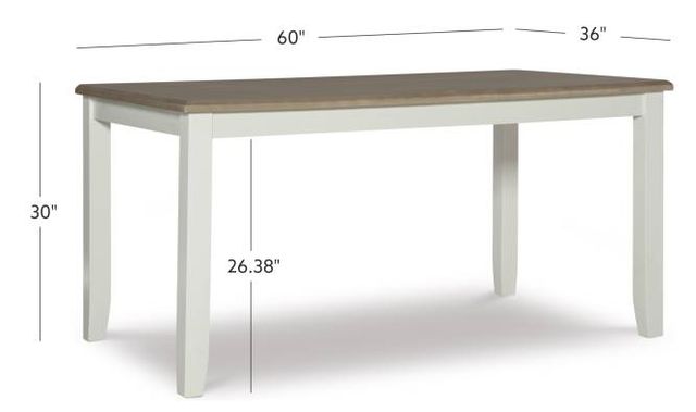 Powell® Jane Gray Dining Table with Vanilla Base-2