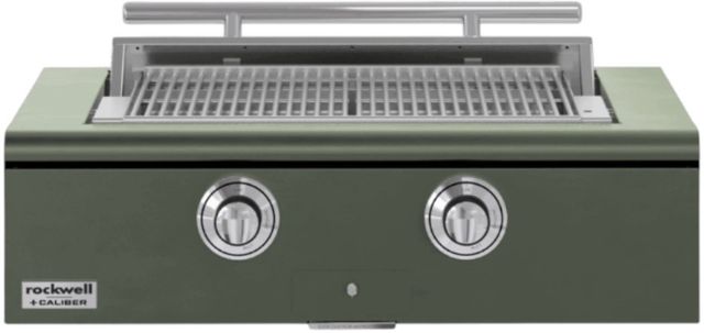 Caliber™ Rockwell 2-Burner Olive Built-In Liquid Propane Grill with Polished  Chrome Hardware-0
