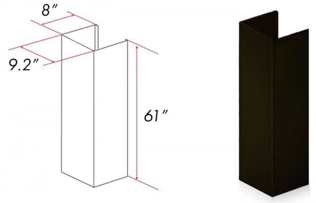 Zline Oil Rubbed Bronze Chimney Extension-1