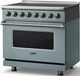 Viking® 5 Series 36" Novembery Sky Pro Style Induction Range with Polished Chrome Trim-2