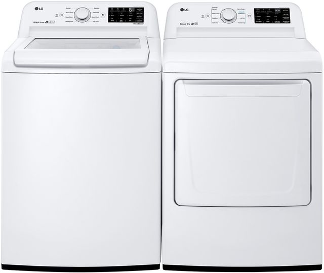 LG White Laundry Pair-0