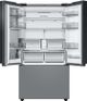 Samsung Bespoke 24 Cu. Ft. Matte Grey/White Glass Counter Depth 3-Door French Door Refrigerator with Family Hub™-4