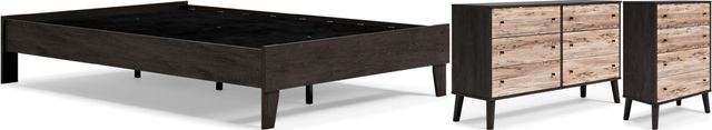 Signature Design by Ashley® Piperton 3-Piece Black Full Platform Bed Set-0