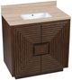 Currey & Company Morombe 36" Cocoa Travertine Vanity with Rectangular Undermount Sink-3