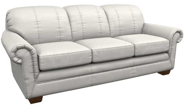 La-Z-Boy® Mackenzie Ivory Leather Queen Sleeper Sofa-0