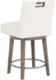 Fairfield® Customizable Dining Entree Pull Short Button Back Swivel Counter Stool-3